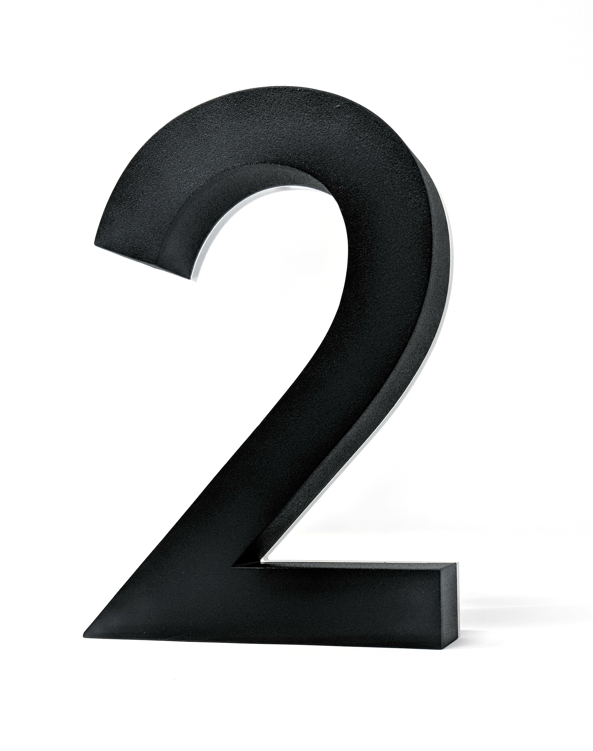 JELSCO Neutra black LED backlit house number