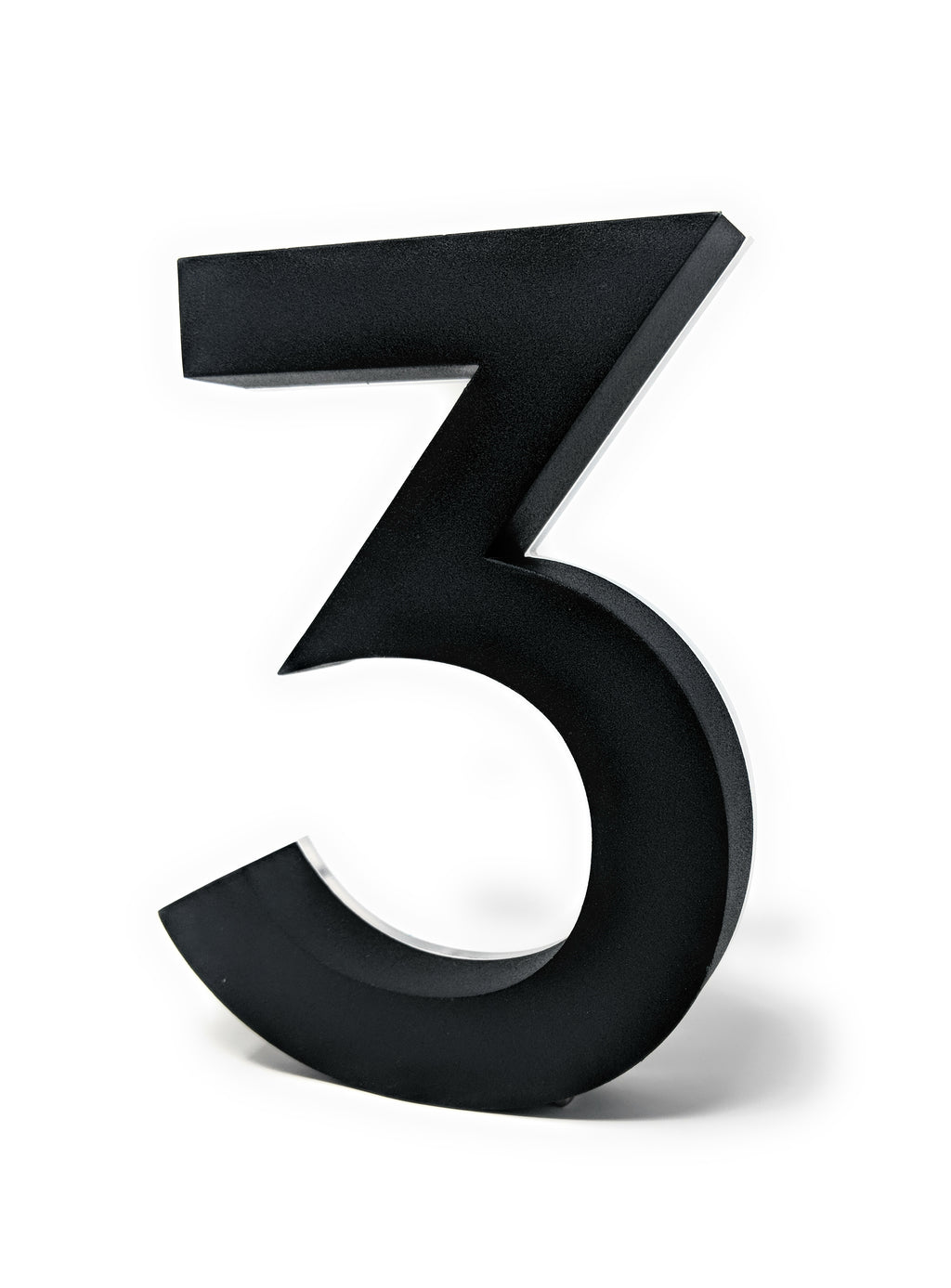 JELSCO Neutra black LED backlit house number