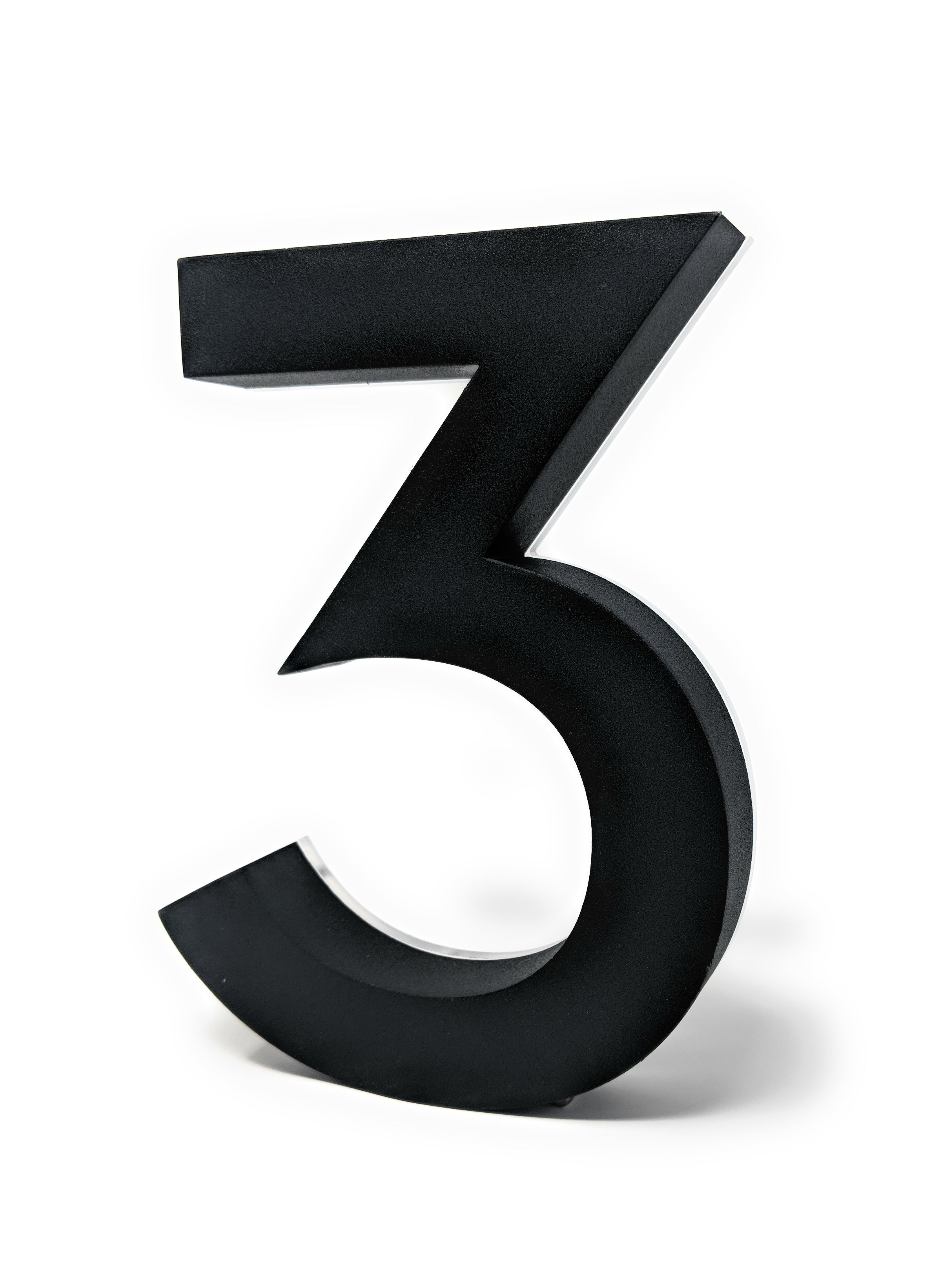 JELSCO Neutra black LED backlit house number