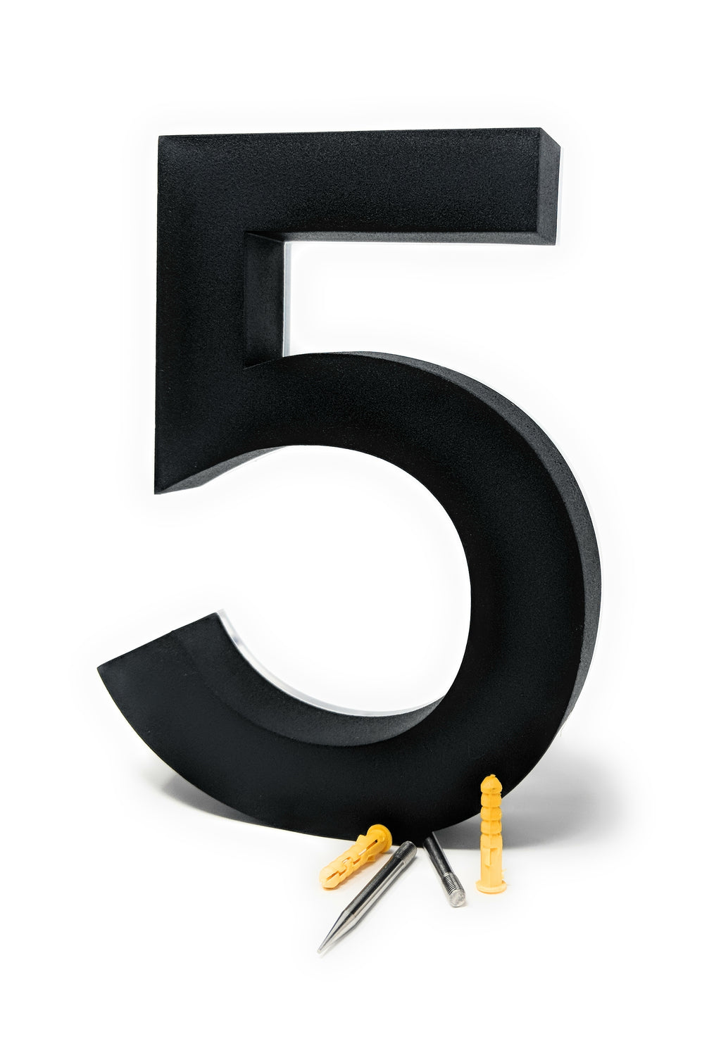 JELSCO Neutra black LED backlit house number
