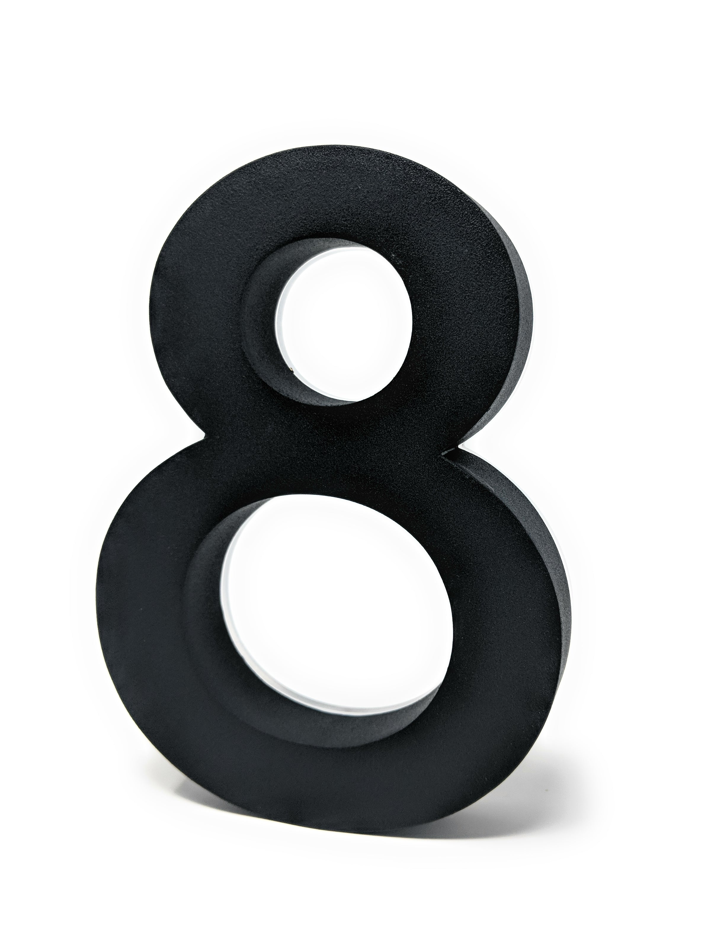 JELSCO Neutra black LED backlit house number