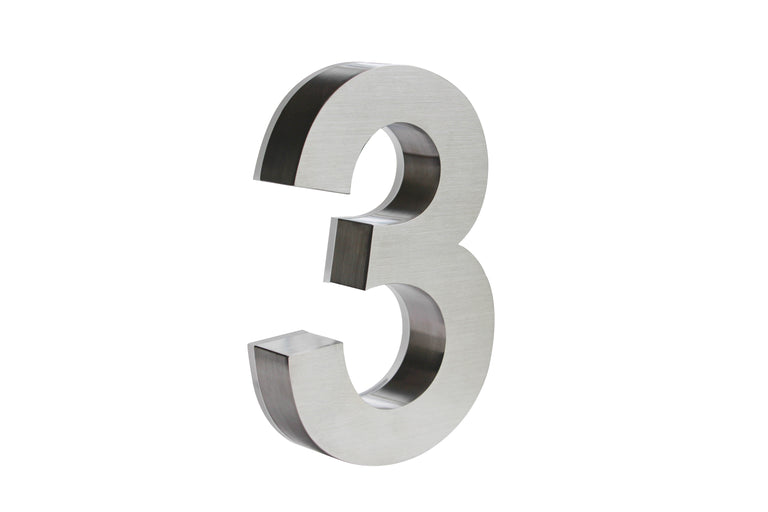 Stainless Steel Numbers - White LED