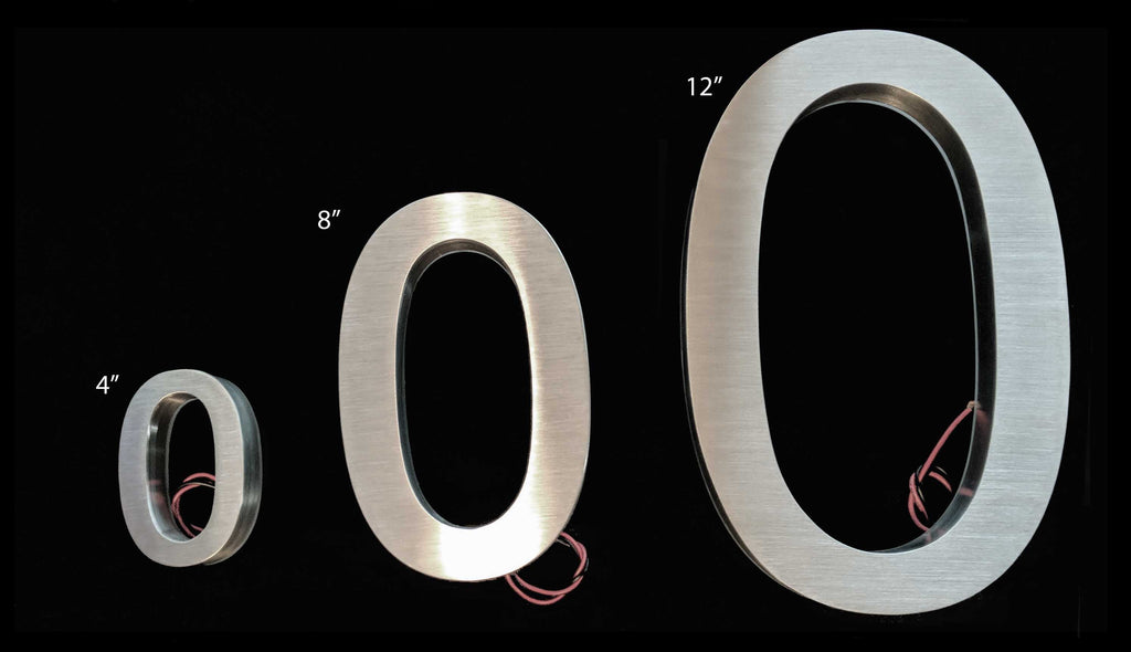 JELSCO stainless steel LED backlit house number
